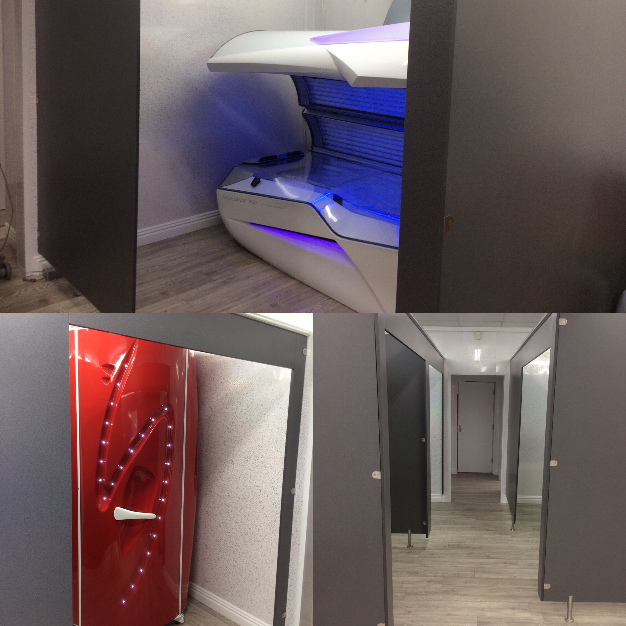 Tanning Salon Install ASFAB Washroom Systems Ltd.