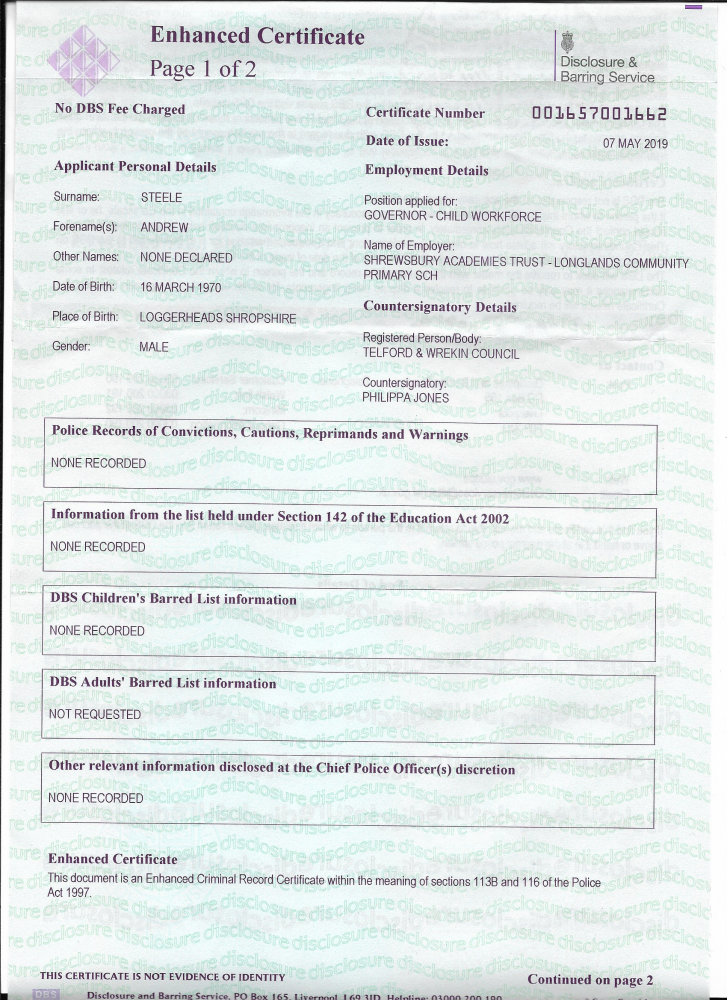 types of dbs certificates